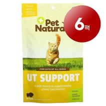 리암마켓 Pet Naturals 펫 내추럴스 고양이용 요로 건강 관리 보충제 츄어블 60개 75g 1팩, 6팩