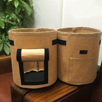 고구마 감자 뿌리채소 부직포 화분 2개 흙색 집꾸미기