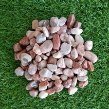 핑크자갈 1kg 3kg 어항 화분 조경 카페 실내 실외 인테리어 바닥 마감재, 1~2cm, 1개