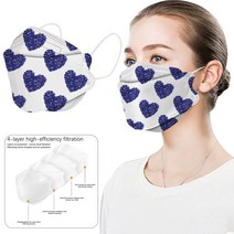 10PCS 성인 폴카 도트 인쇄 일회용 얼굴 마스크 물고기 모양의 Meltblown 헝겊 3d 보호 Earloop 붕대 Masques, 06 F