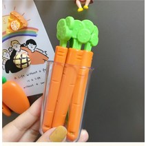 과자집게 집게 봉지집게 과자밀폐 과자봉지집게 밀봉클립 밀폐클립 당근모형봉지집게 주방밀폐집게 밀폐, 옵션_5PS(자석수납함포함)
