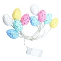 THE VEDO SHOP 여러 가지 빛깔의 부활절 달걀 램프 LED 요정 빛 매달려 W/10 조명 등불 크리스마스 야외 축제 결혼식 마당, 1m 2m, 플라스틱, 2m 배터리