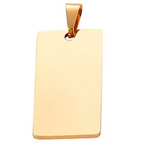 ab슬라이드 복근 뱃살빼는 운동기구 휠남여 패션 군대 매력 개 태그 스테인레스 스틸 펜던트 목걸이, 02 Gold