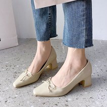 라블 핸드메이드 리본 에나멜 구두 5.5cm
