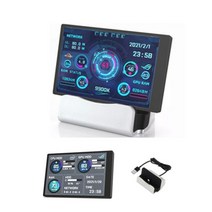 스마트 모니터 필기용 인강용 가성비 태블릿 3.5 인치 LCD 금속 쉘 PC 보조 화면 320*4 0 미니 IPS 게임 DIY 온도 데이터 감지기 tel monitor mento, 03 Monitor TYPEC base, 영국 플러그