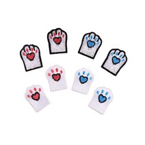 21. 젤리발바닥 자수와펜 열접착 자수패치 명찰이름표