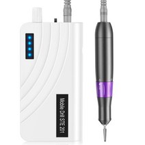 LNKERCO 전동 네일 드릴 머신 35000RPM 파일 아크릴 젤 비트 매니큐어 페디큐어 도구 가정용 살롱용 연마 도구용 휴대용 E파일, Purple