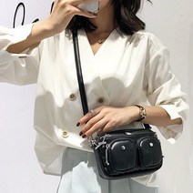 홍대언니 레더 투포켓 크로스백 핸드백 GMINI2