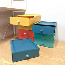 데코리타 책상 욕실 식탁 다용도 슬라이딩 미니 정리함, (세트 4p)책상 정리함, 오렌지 4p