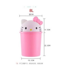 산리오 휴지통 헬로 키티 애니메이션 피규어 조가비 쓰레기통 두꺼운 데스크탑 침실 거실 욕실 주방 스토 버킷, E2