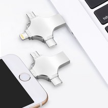 저무리 USB3.0 펜 드라이브 아이폰 7 아이패드 아이팟 iOS 안드로이드 유형 C 전화 금속 OTG iFlash USB 플래시 드라이브 128GB 256GB 512GB 1TB, 01 은_03 256GB