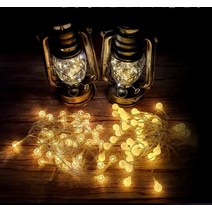 앵두전구 알전구 캠핑 텐트 LED 스트링라이트 20구 40구, 투명 버블 화이트/20구 3m [USB]