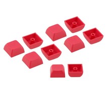 10x PBT 키 캡 세트 체리 MX 스위치 용 DIY 교체 부품 게임 애호가, 2x2x8.5mm, 빨간색