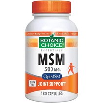 [미국직구] 보타닉 초이스 1일 3회 1캡슐 메틸 OptiMSM 설포닐 180cap 1Pack, 수량, 상세참조