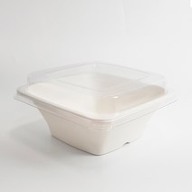 L-013 백색 펄프사각볼 용기400개+뚜껑400개 32oz, L-013 용기400개+뚜껑400개