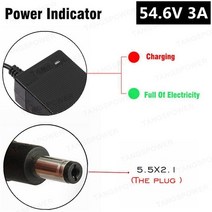TANGSPOWER 54.6V 3A 리튬 배터리 충전기 54.6V3A 13S 48V 이온 팩 충전기용 전기 자전거 고품질, 01 DC 5.5x2.1, 01 미국