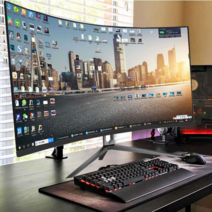 게이밍 27인치 144HZ 라운드형 곡면 울트라와이드, 대형 흰색 24인치 곡면 75HZ