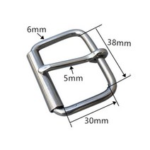 스테인레스 스틸 핀 버클 가방 말 안장 액세서리 여성 벨트 롤러 42mm, 03 inner width 38mm