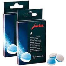 독일 커피머신 세정제 2x Jura 62715 세척 정제 6 개, A, 1-팩