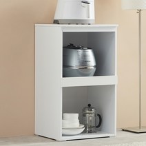 하이앤드리 뉴즈 2단 오픈 렌지대 500 밥솥 다이 전자렌지수납장, 화이트