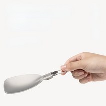 야영 옥외 알루미늄 합금 접히는 밥 숟가락 휴대용 식기 304 스테인리스 테이블, [01] 1
