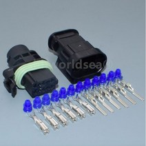 Shhworldsea 6 핀 3.5mm 남성 여성 211PC063S0003 방수 자동차 전기 자동 커넥터 하우징 블랙 플러그 211 PC063S0003, 03 1set male female