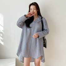 [리엘라]베이파 스트라이프 브이넥 원피스