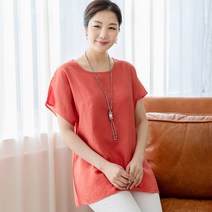 싹쓰리마켓 인견 여성 해피가오리 블라우스-히비스커스