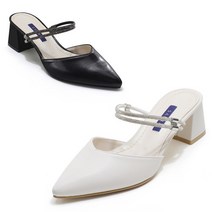 세라 [세라]SAERA S21M401 뮬 화이트 블랙 5CM