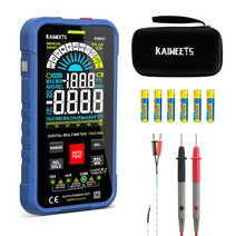 KAIWEETS KM601 9999 카운트 디지털 멀티 미터 스마트 자동 범위 1000V 10A 테스터 미터 옴 Hz 커패시턴스, 02 KM601-Blue