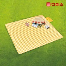 [다이소]체크무늬 방수 돗자리(145x125 cm)-1036742