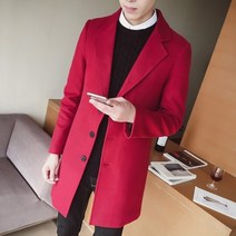 남자롱코트 남자겨울코디 겨울남성 2022 가을 새로운 패션 부티크 솔리드 컬러 캐주얼 비즈니스 긴 모직 트렌치 회색 긴 모직 재킷