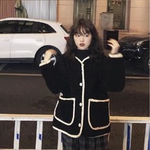 [예쁨시전] 여자 겨울 캐주얼 루즈 아우터 점퍼
