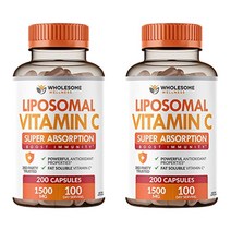 [2개] 홀섬웰니스 리포조말 비타민C 1500mg 200캡슐, 2개, 200 캡슐, 200정