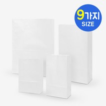 나우스팩 화이트 종이봉투 (1000장) - 9가지 사이즈, 화이트 종이봉투 3호 1000장, 1000개