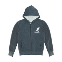 캉골 키즈 쉐르파 라인 집업 후드 K569 B Anthracite