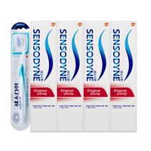 센소다인 오리지날 치약 100gx4개+센소다인 칫솔 랜덤발송, 400g, 1세트