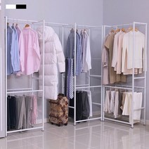 까사마루 멀티 드레스룸 행거 1+1+1세트, 화이트