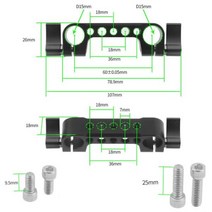 목공 클램프 코너 크램프15 튜브 클립로드 클램프 레일 블록 마운팅 플레이트 지원 시스템 용 포커스 카메, 05 Type F Black