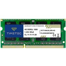 Timetec 16GB (2x8GB) DDR3L/DDR3 1600MHz 메모리 RAM, 4GB