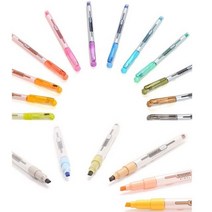 EM_모나미 에센티 소프트 브라이트 형광펜 1타스(12자루) 보드마카 유성매직153볼펜 볼, 브라이트 핑크