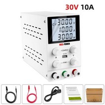 DC 파워서플라이 전원공급장치 실험실 연구실 30V 10A 랩 가변 전압 조정기 안정기 USB 스위칭 100, 04 SPS3010D White_02 110V