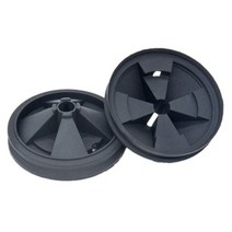 Haeger 2pcs 실리콘 폐기물 처리기 안티 튀는 커버 87mm 외경 맞춤 insinkerator 식품 폐기물 처리기, 검은색