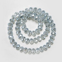 여러 가지 빛깔의 반짝이 유리 구슬 크리스탈 비즈 스페이서 론델 보석 만들기 Diy, [01] 2x3mm-170pcs, [19] blue shadow