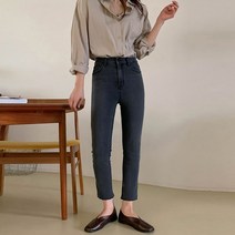 축제 컷팅 블랙 스키니진 청바지