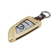 주주 BMW X G 시리즈 알루미늄 합금 메탈 키 케이스 키홀더 키링포함, 02. 골드