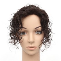 [W2075 웨이브] 바람솔솔 원형슈퍼망 정수리가발, 중(12×12), 자연갈색, 1개