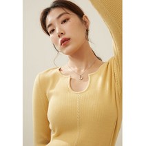 스웨터 Dushu 간단한 u 자형 불규칙한 칼라 가을 ​​ 다목적 캐주얼 기본 탑 니트
