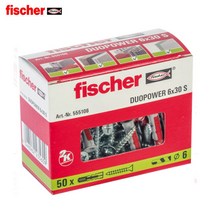 피셔 듀오파워 6X30 S 플라스틱용 앵커 앙카 칼블럭 칼블락 피스 플라스틱앙카 플라스틱앵커 콘크리트칼블록 1통50개입, 50개