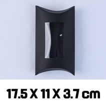 투명 창 반달 선물상자 블랙 베개 작은 큰 포장답례품, 203C_투명창반달(블)